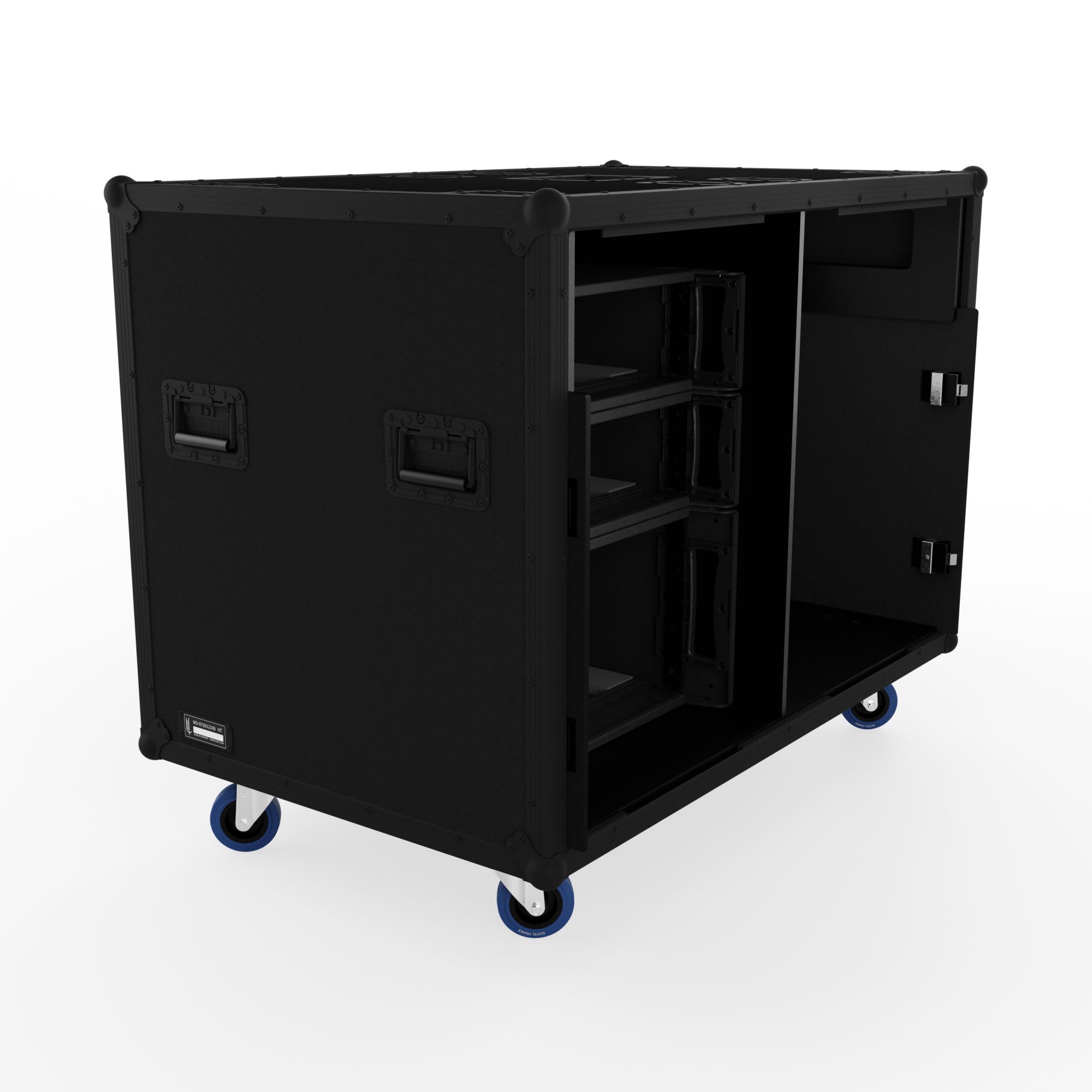 PTS Double Cabinet Black w/sliding doors