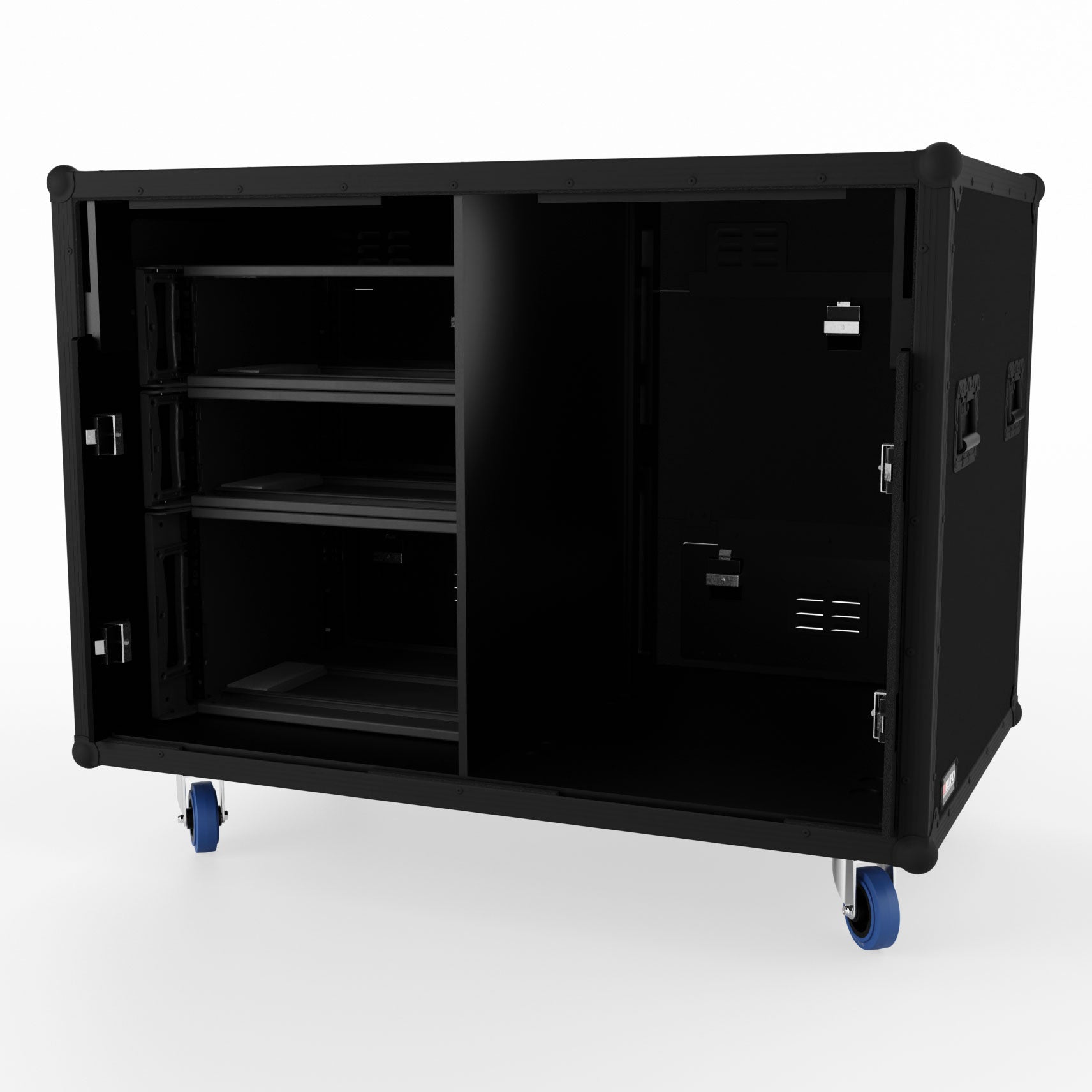 PTS Double Cabinet Black w/sliding doors