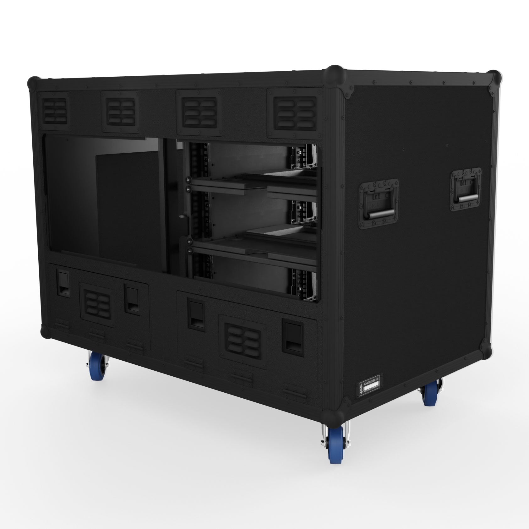 PTS Double Cabinet Black w/sliding doors
