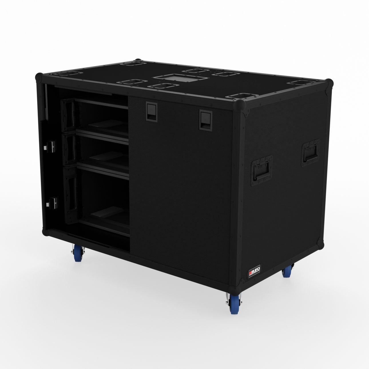 PTS Double Cabinet Black w/sliding doors