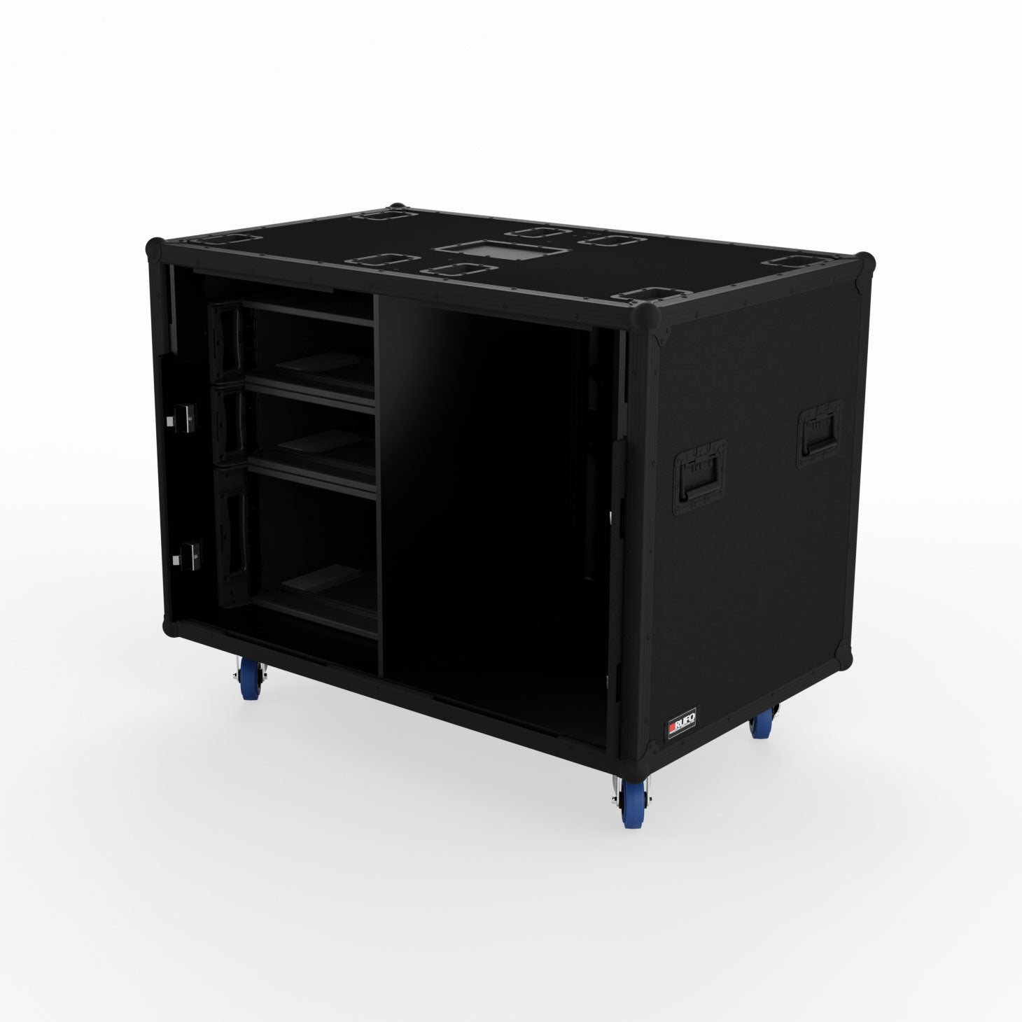 PTS Double Cabinet Black w/sliding doors