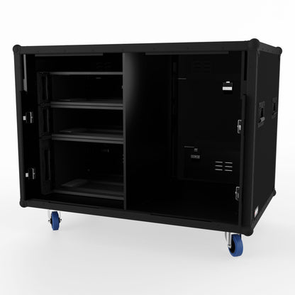 PTS Double Cabinet Black w/sliding doors